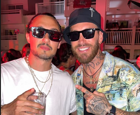 Joseph Klibansky y Sergio Ramos en Ushuaïa. Créditos @josephklibansky