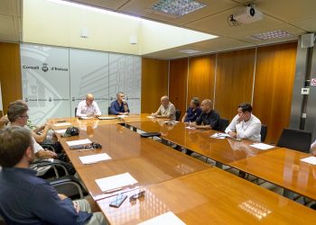Un momento del encuentro mantenido en la institución insular. Foto: Consell de Ibiza