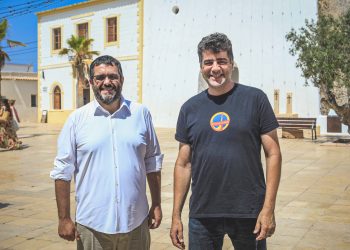 Artur Parrón, derecha, y Vicenç Vidal, en el acto celebrado hoy.