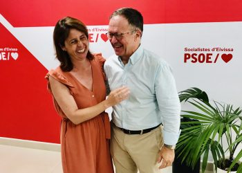 Milena Herrera con Josep Marí Ribas, Agustinet. Foto Noudiari