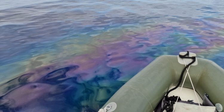 Imagen de la mancha localizada hoy. Foto: Wietske Hoekstra