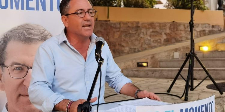 El nuevo senador, Miquel Jerez, en un acto de la campaña de las elecciones generales del 23J. Foto: PP Ibiza