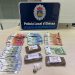 Dinero y drogas incautadas en la operación. Foto Policía local de Ibiza