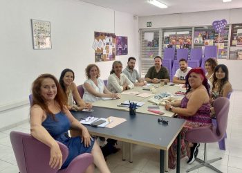 Imagen de una reunión de la ejecutiva insular de Podemos Ibiza. Foto:  Podemos Ibiza.