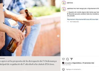 Pantallazo del Instagram del Ayuntamiento de Ibiza