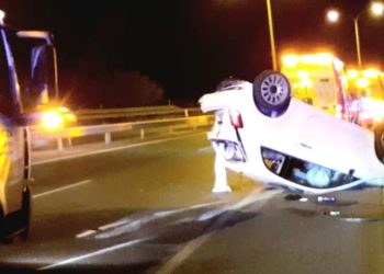 Imagen del estado en el que ha quedado el Fiat 500.