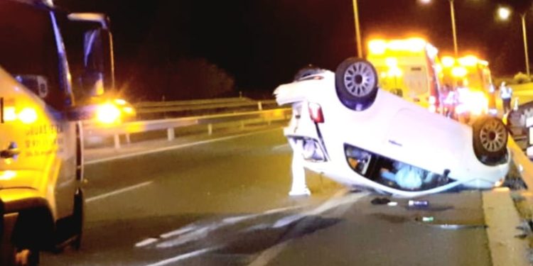 Imagen del estado en el que ha quedado el Fiat 500.