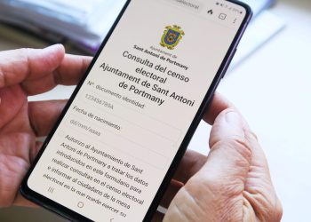 Aplicación habilitada para consultar el censo electoral. Foto: Ayuntamiento de Sant Antoni