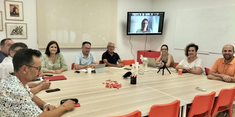 Comissió executiva de la FSE-PSOE, reunida avui. Foto: FSE-PSOE
