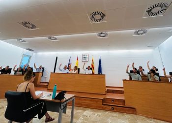 Un momento del pleno municipal, celebrado a las 20 horas de ayer. Foto: Ayuntamiento de Sant Joan