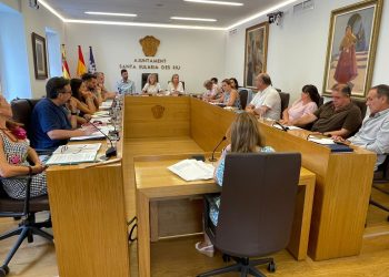 Pleno municipal celebrado hoy. Foto: Ayuntamiento de Santa Eulària