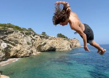 Imagen de uno de los saltos de Jacob Winokur.