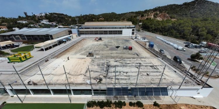 Imágenes del estado en que se encuentra la intervención que se está llevando a cabo. Fotos: Ayuntamiento de Sant Antoni