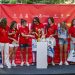 Las Campeonas del Mundo en un acto organizado en el Consell de Ibiza para recibirlas tras su victoria.
