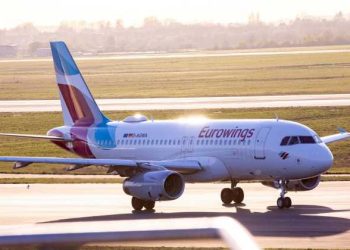 Imagen de un Airbus de la compañía Eurowings