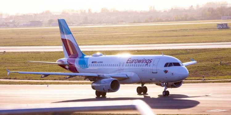 Imagen de un Airbus de la compañía Eurowings