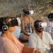 Personas meditando con gadas de realidad virtual en Ibiza en una imagen de redes sociales de @NFTranscendence