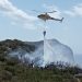 Helicóptero del Ibanat actuando en la zona afectada en Na Xamena. Ibanat