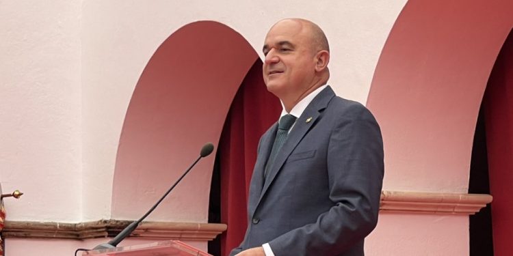 Vicent Marí durante su discurso institucional del día de Sant Ciriac, Festa del Vuit d'Agost de Eivissa.