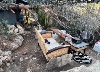 Uno de los asentamientos desmantelados.