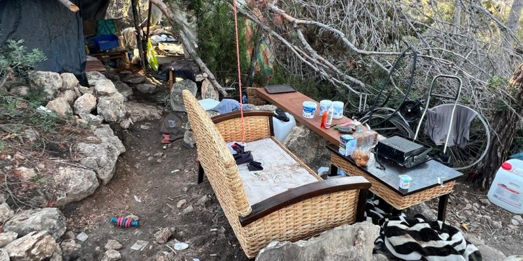 Uno de los asentamientos desmantelados.