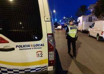 Dispositivo conjunto de la Policía Nacional y de la Policía Local de Ibiza