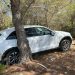 Así han encontrado el Audi Q5 blanco robado en Sant Miquel. Imagen facilitada por la familia del propietario a Noudiari. Foto A. R.
