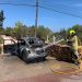 El coche clásico que ardió por completo. Fotos Consell de Formentera