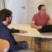 José Manuel Alcaraz i el president de
l'Associació de Veïns de La Mola, Miquel Costa. Foto: Consell Insular de Formentera