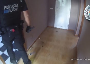 Imagen de la intervención compartida por la Policía Local. Foto: Policía Local de Sant Josep