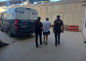 Imagen de la nueva detención del hombre facilitada por la Policía Nacional de Ibiza.