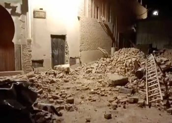 Imagen de uno de los edificios afectados por el terremoto. Foto: RTVE