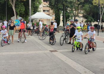Imagen del paseo en bici de esta mañana.
