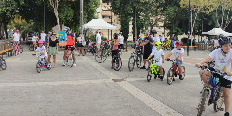 Imagen del paseo en bici de esta mañana.