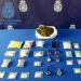 Relojes recuperados y drogas en posesión de los detenidos. Foto: policía Nacional de Ibiza.