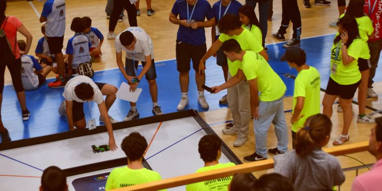 Un momento de la participación del equipo 'ACME' en la final nacional. Foto: Club de Robòtica Educativa d´Eivissa