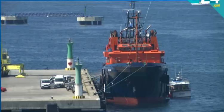 Imagen del Bestarruza, el barco cargado con las dos toneladas de droga. Imagen: Telexornal TVG