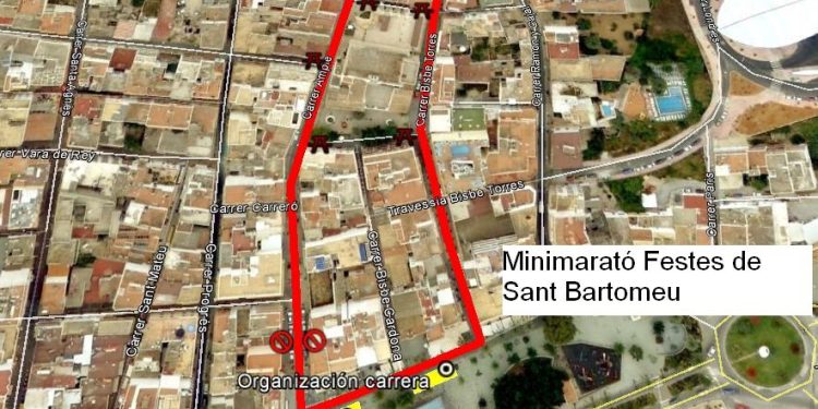 Recorrido de la carrera. Foto: Quadriatlon Ibiza