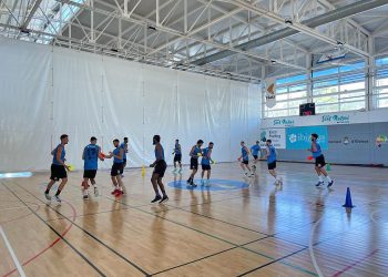 Imagen de un entrenamiento del equipo. Foto: CB Sant Antoni