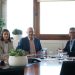 Maria Fajarnés, Vicent Marí y Rafael Triguero, durante el encuentro. Foto: Consell de Ibiza