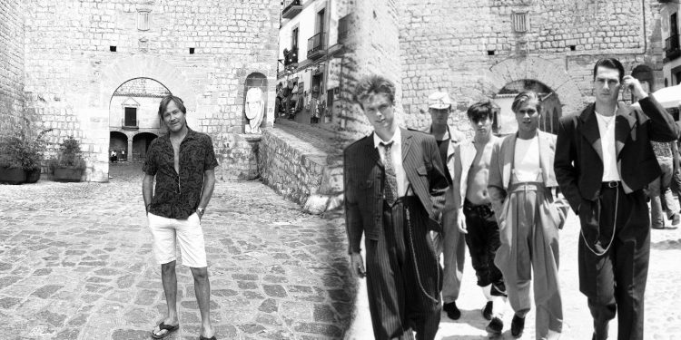 Divertido fotomontaje que ha subido a sus redes Steve Norman y en la que usa como referencia la mítica imagen tomada al grupo en Dalt Vila en 1981.