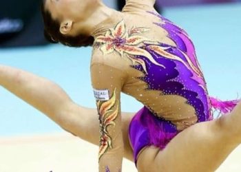 Una gimnasta en una imagen de una masterclass del CGR Portmany