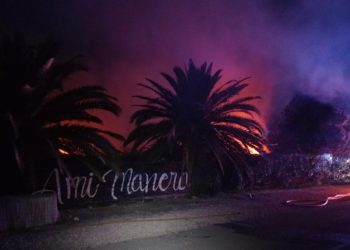 Restaurante en llamas, Foto Consell de Formentera /Bomberos