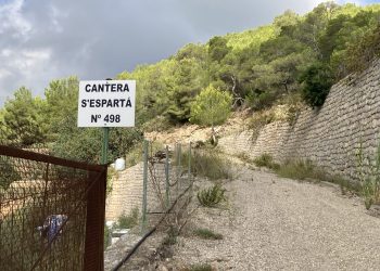 Entrada a la cantera de s'Espatar