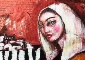 Un detalle de una obra de Patricia Boned.