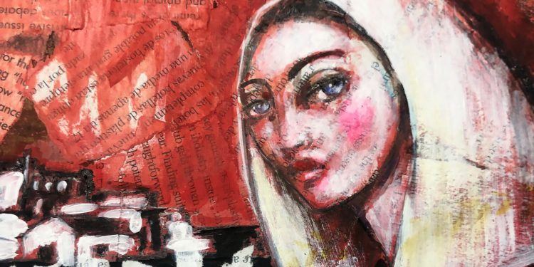 Un detalle de una obra de Patricia Boned.