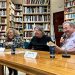 Neus Escandell, Carles Fabregat y Bernat Joan, en Can Ventosa en la presentación de su anterior libro en 2023. Fotos Noudiari