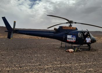 Evacuación del piloto ibicenco.