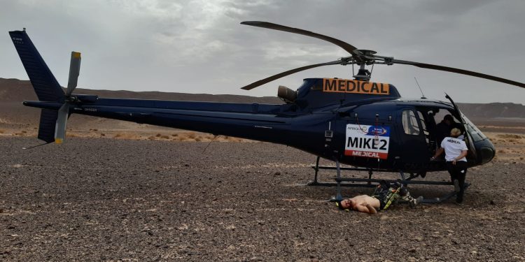 Evacuación del piloto ibicenco.