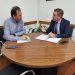 Llorenç Córdoba y Miguel Jerez, durante el encuentro matenido hoy. Foto: Consell Insular de Formentera
